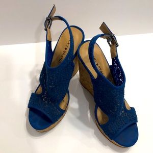 Lucky Brand Royal Blue Wedges